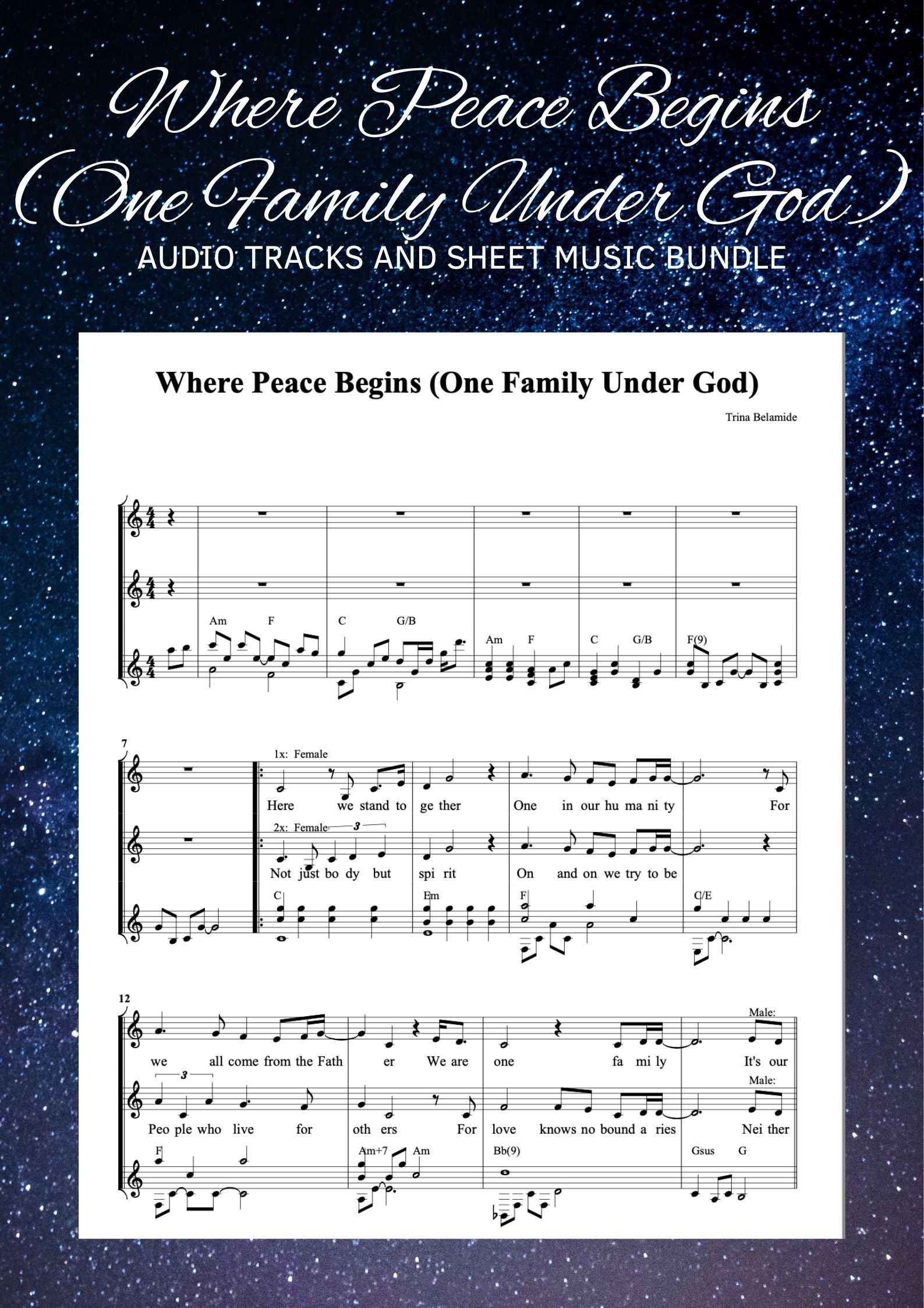 Global Peace Festival Theme Song: WHERE PEACE BEGINS (ONE FAMILY UNDER GOD)